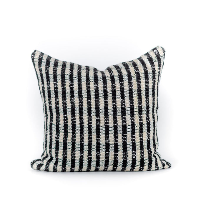Karu Check Pillow - Black & White