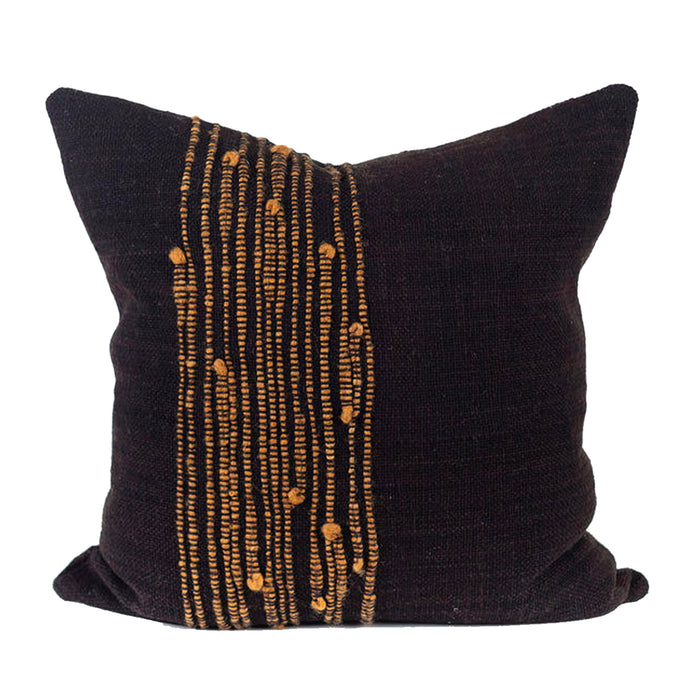 Kelgwo Pillow - Black/Gold Stripes