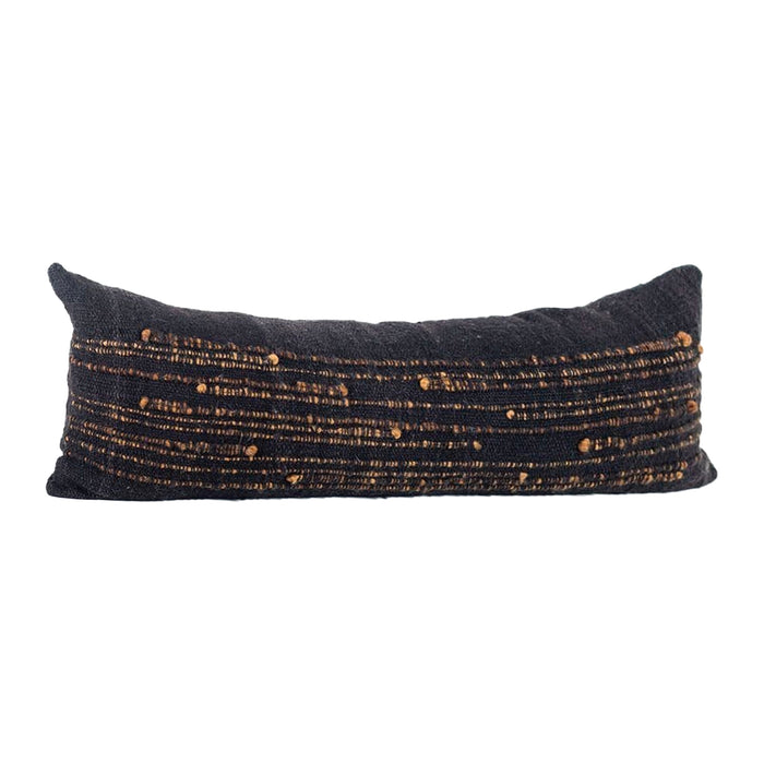 Kelgwo XL Lumbar Pillow - Black & Gold Stripe