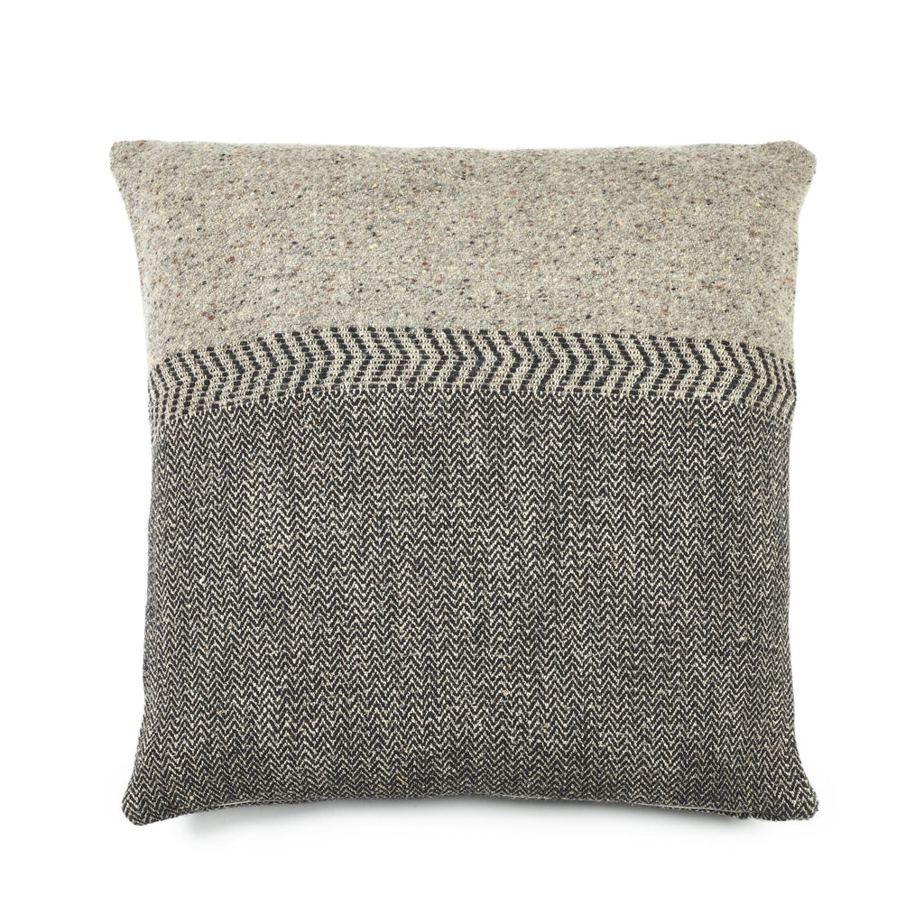 Jules Black Herringbone Pillow