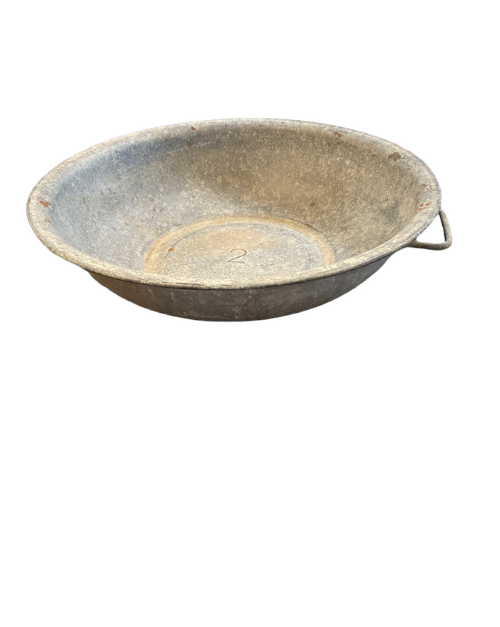 Antique Zinc Handled Bowl
