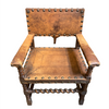 Antique European Leather Chairs with Nailhead DetaIl