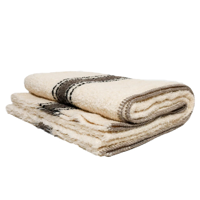Riverton Throw Blanket - Cream & Grey