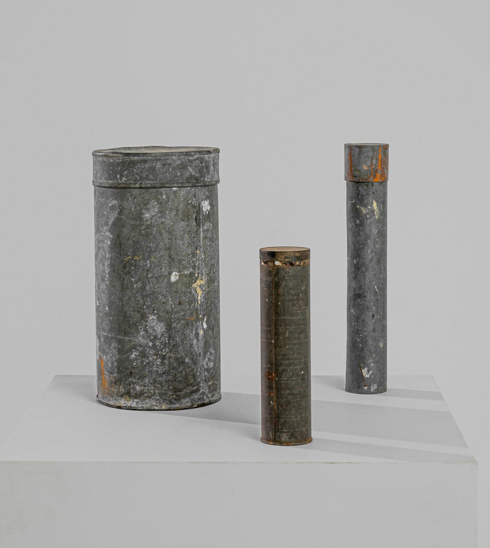 Antique Zinc Cylinders