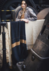 Oscar Throw Blanket - Black Stripe