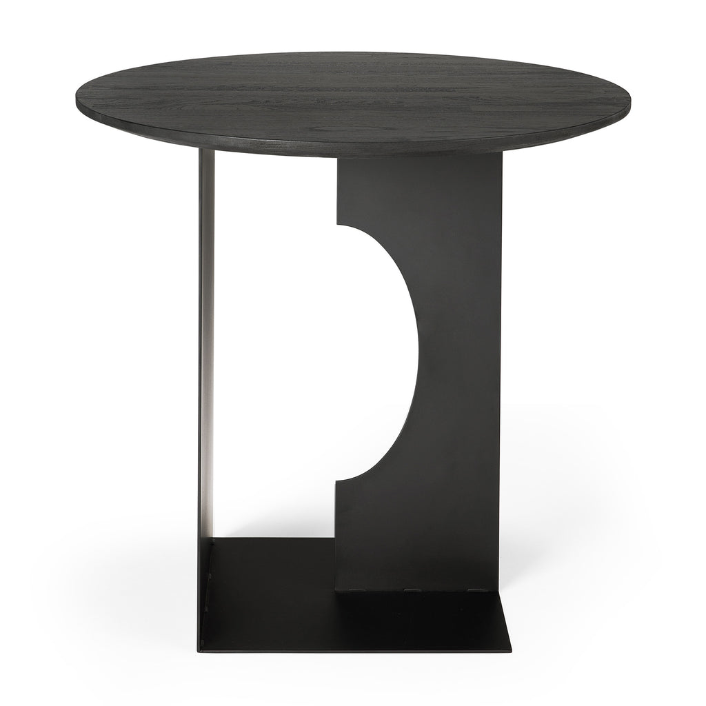 Teak Arc Black Side Table - Varnished | Ethnicraft
