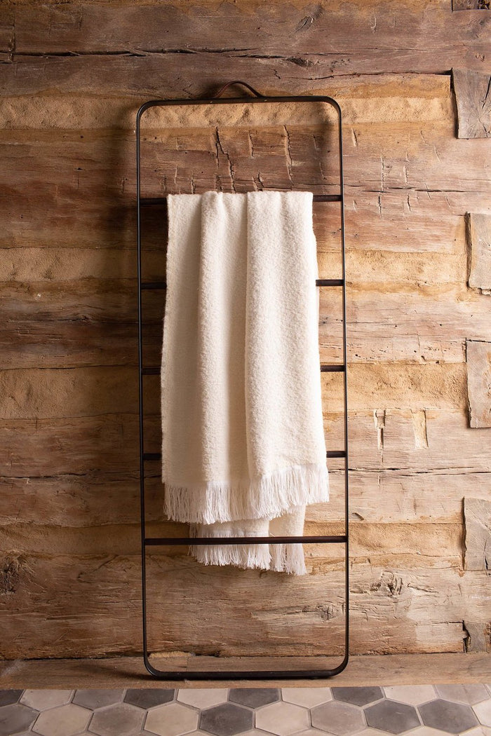 Winters Throw Blanket - Natural and White