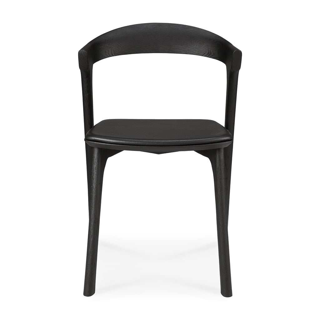 Oak Bok Black Dining Chair - Black Leather | Ethnicraft