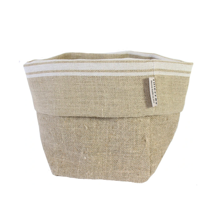 White Linen Bread Basket