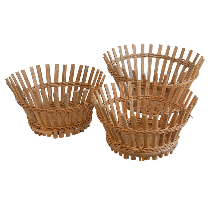 Antique French Reed Baskets