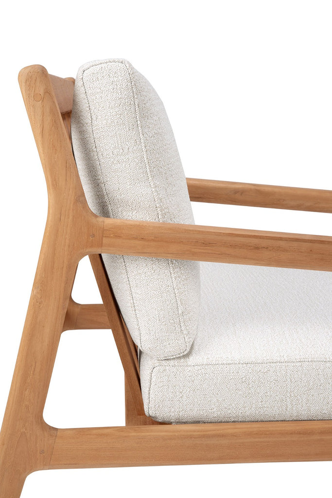 Teak Jack Outdoor Lounge Chair - Off White