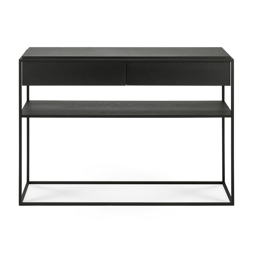 Oak Monolit Black Console - Black Metal - Varnished | Ethnicraft