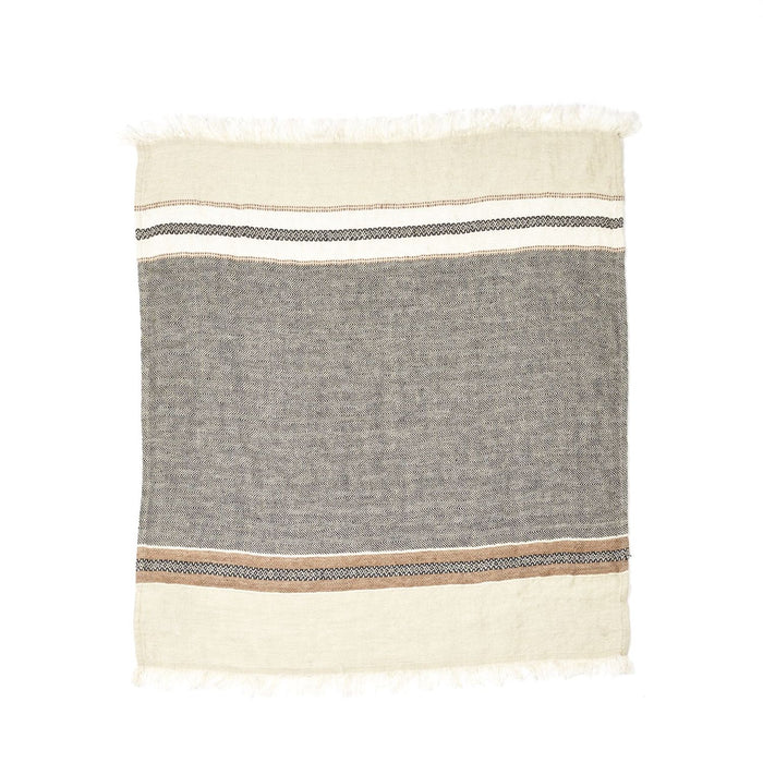 Belgian Guest Towel - Beeswax Stripe