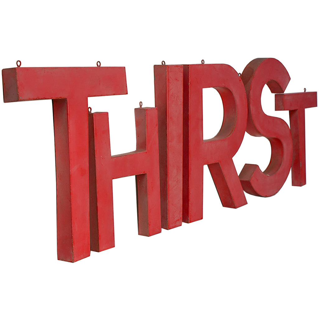 THIRST: Antique French Metal Letters